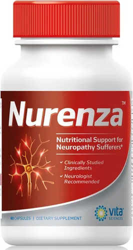 Vista 2 de Vita Sciences Paquete completo de alivio de neuropatía: Suplemento Nurenza 40 veces más fuerte Fórmula R-ALA y crema de neuropatía nerviosa