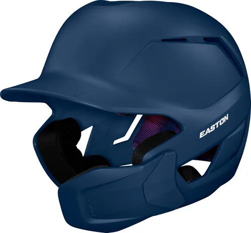 Vista 8 de Easton Casco de bateo de béisbol Z50 Protector de mandíbula multiajuste Color mate Negro