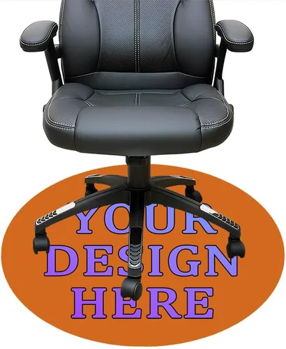 Vista 12 de Tapete redondo personalizado para silla de escritorio de oficina, diseño de tu propio logotipo de foto, texto, alfombrillas circulares