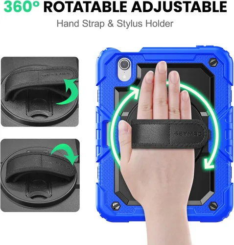 Vista 3 de SEYMAC Funda para iPad mini 7ª generación (A17 Pro) 2024/Mini 6ª generación de 8.3 pulgadas, funda protectora de cuerpo completo a prueba de golpes