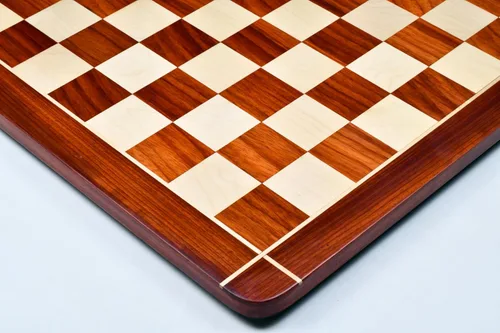 Vista 6 de CHESSBAZAAR Tablero de ajedrez de madera de 23 x 23 pulgadas, sin piezas, borde redondo, fabricado con la mejor madera de rosa de brote rojo