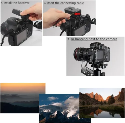 Vista 5 de Pixel RW221-DC0 - Control remoto de radio inalámbrico compatible con Nikon Z8 Z9 D3 D4 D5 D6 D800 D850 D810 D700 D500 D300 D200 F100 F90 F6 F5 D1X