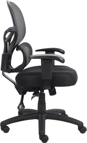 Vista 4 de Boss Office Products - Silla multifunción para tareas en negro, espalda media (B6338)
