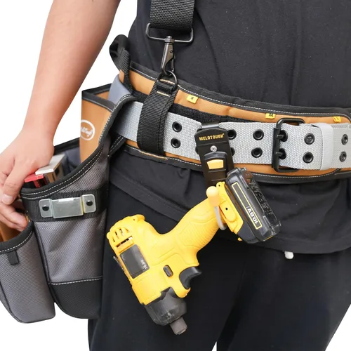 Vista 5 de MELOTOUGH Herramienta cinturón gancho herramienta Holster inalámbrico taladro Holster con clip de metal