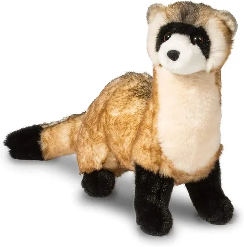 Vista 2 de Douglas Vince - Peluche de hurón con patas negras