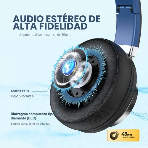 Vista 3 de AC01 auriculares de diadema con cable, auriculares pasivos con aislamiento de ruido, auriculares estéreo con cable con micrófono y control