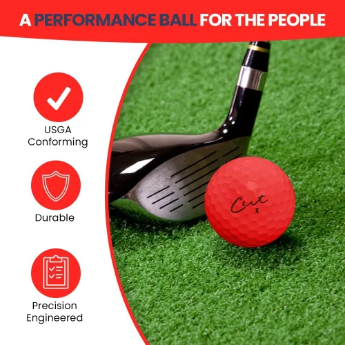 Vista 6 de Cut Golf – Pelotas de golf de distancia máxima de tacto suave – Una docena de bolas de giro reducido – Precisión mejorada, control lateral verde
