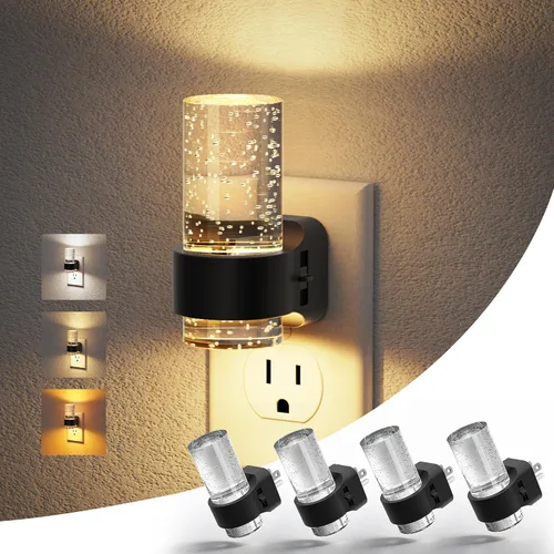Vista 22 de JandCase Motion Sensor Night Light, Bubble Night Lights Plug into Wall