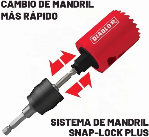 Vista 6 de Diablo Sierra perforadora de dientes de carburo - 1" de diámetro, 2-3/8