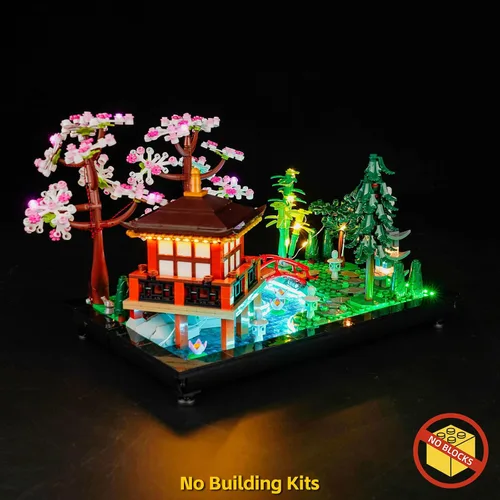 Vista 2 de BrickBling Kit de luces LED compatible con el set de construcción Lego Tranquil Garden 10315 (solo luces), iluminación creativa para Lego Zen Garden
