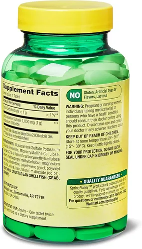 Vista 2 de Spring Valley - Sulfato de glucosamina 1000 mg, 120 comprimidos