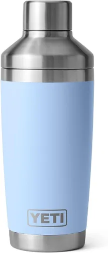 Vista 3 de YETI Rambler - Coctelera de acero inoxidable con aislamiento al vacío, 20 onzas, azul cielo grande