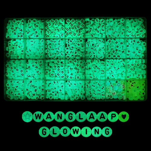 Vista 9 de Juego de 1450 cuentas de letras redondas de acrílico de 0.16 x 0.27 pulgadas, cuentas de las letras del alfabeto de la A a la Z y cuentas de números