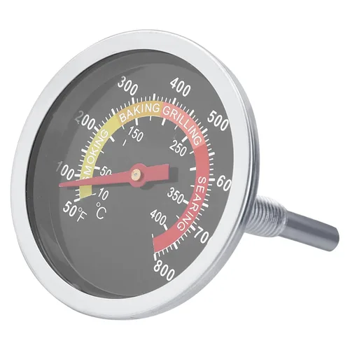 Vista 3 de Medidor de temperatura para parrilla, termómetro de horno de metal de 50 800 ℉ de acero inoxidable para barbacoa, termómetro de temperatura