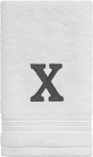 Vista 24 de Avanti Linens - Toalla de dedos, algodón suave y absorbente, decoración de baño bordada (colección de monogramas, inicial G)