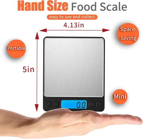 Vista 3 de Báscula digital de cocina de alimentos mejorada, 105.82 oz/0.00 oz de alta precisión que mide en gramos y onzas para cocinar, hornear, joyas