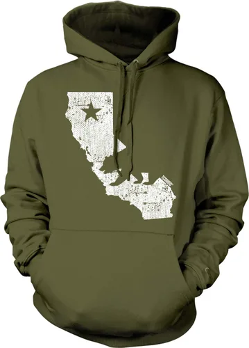 Vista 22 de Tcombo California State Map - Sudadera con capucha unisex Cali Bear