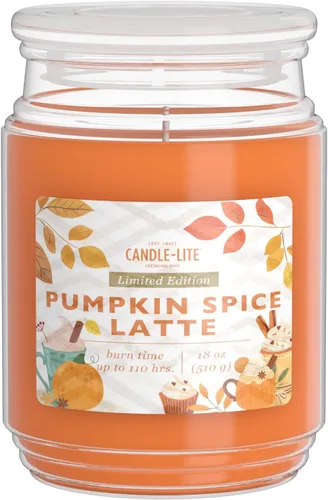 Vista 11 de Candle-lite Velas perfumadas de otoño, pera Anjou y manzana con ámbar dorado, frasco de 18 onzas con mecha única, orgullosamente fundido en EE. UU.
