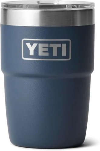 Vista 9 de YETI Rambler Taza de café aislada de 8 onzas con tapa, taza de café apilable de doble pared aislada al vacío, forro de cerámica DuraSip, diseño apto