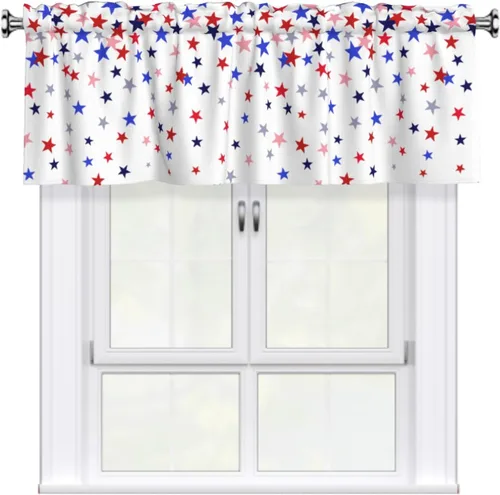Vista 49 de Cenefa de estrella del oeste de Texas para ventana, rústica, granja, granero, cocina, cenefa de ventana rural vintage con bolsillo para barra