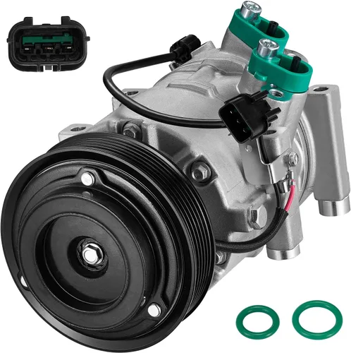 Vista 24 de BDFHYK 57197 Compresor de CA con embrague compatible con Hyundai Santa Fe 2003-2006 y XG350 2002-2005 3.5L, XG300 2001 3.0L, compatible con Kia