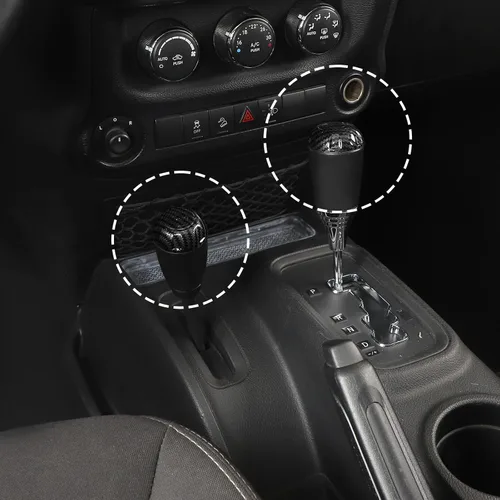 Vista 7 de RT-TCZ para Wrangler JK Cubierta de Manija de Cambio para Jeep Wrangler JK JKU 2011-2017 Accesorios Interiores de Fibra de Carbono 2 piezas