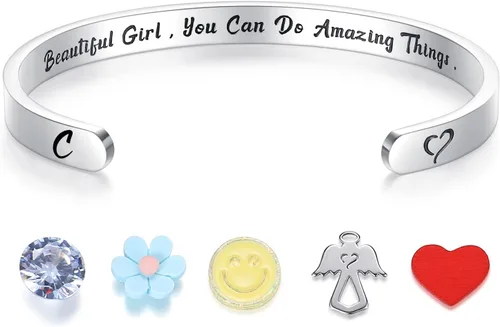 Vista 10 de SAM & LORI Pulseras personales para adolescentes, mujeres, regalos de joyería significativos (varios diseños) para mejor amiga, hija, nieta