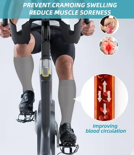 Vista 4 de FuelMeFoot Calcetines de compresión - 20-30mmHg Soporte graduado para hombres y mujeres, ideales para fútbol, correr y enfermeras