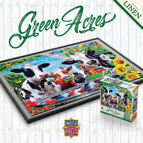 Vista 7 de MasterPieces - Rompecabezas de 300 piezas, formas grandes de agarre EZ, Moo Love, divertido para adultos, personas mayores, familia, niños, acabado