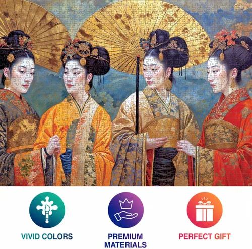 Vista 5 de Cross & Glory - Silk and Splendor: an Imperial Puzzle Panorama - Rompecabezas de 1000 piezas para adultos Arte de la dinastía Tang Mezcla