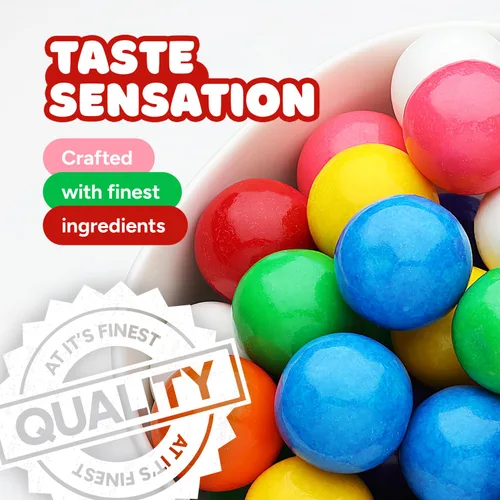 Vista 8 de Bolas de chicle para repuestos de máquina de chicles - Bolas de goma de mascar de frutas surtidas de 1 pulgada - 1.7 libras Chicle para niños