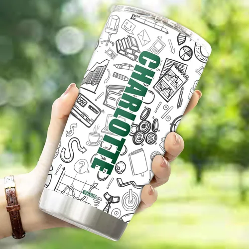 Vista 3 de Regalos personalizados de contador para hombres y mujeres, tazas de café aisladas de acero inoxidable de 20 onzas, regalo de contabilidad para papá