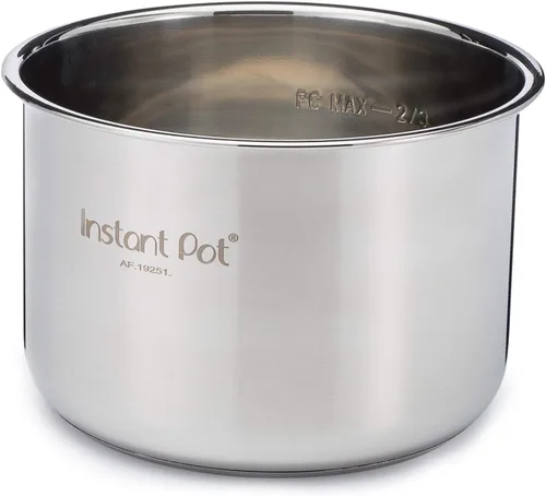 Vista 4 de Instant Pot IP-POT-SS304-60 - Olla interior de acero inoxidable auténtico, 6 cuartos de galón y olla interior de cerámica, 6 cuartos de galón