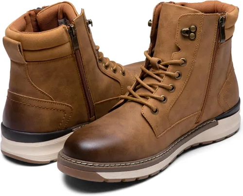 Vista 4 de Vostey - Botas para hombre tipo chukka, cómodas y casuales
