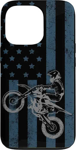 Vista 10 de Dirt Bike US Flag Vintage Motocross Racing Case for iPhone 17