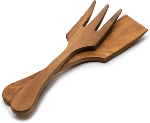 Vista 4 de Ironwood Gourmet Juego de utensilios de ensalada extra grandes, 2.75 x 2.75 x 13 pulgadas