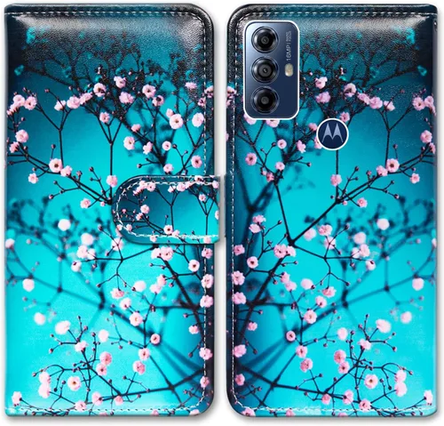 Vista 23 de Bcov Funda para Moto G Play 2023, diseño de pájaro negro y verde con tapa para teléfono con ranura para tarjetas, soporte para Motorola Moto G Play