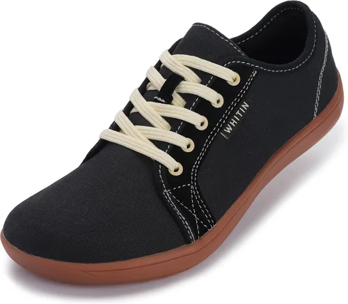 Vista 10 de WHITIN Zapatillas de lona anchas estilo casual para hombre W81V2 W81 V2 Todo Negro (Lienzo)