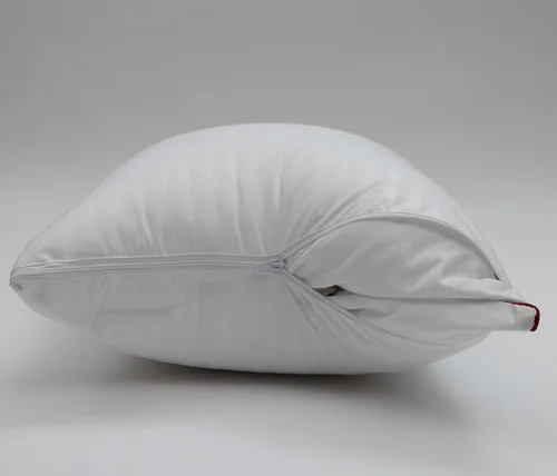 Vista 6 de Paquete de 4 protectores de almohada a prueba de plumas de 22 x 22 pulgadas, fundas impermeables para almohadas cuadradas de plumón de ganso