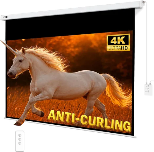 Vista 8 de ALR/CLR - Pantalla de proyector motorizada para proyector UST de 100 pulgadas, 95% de rechazo de luz ambiental, 4K/8K Ultra HD, Active 3D, para cine