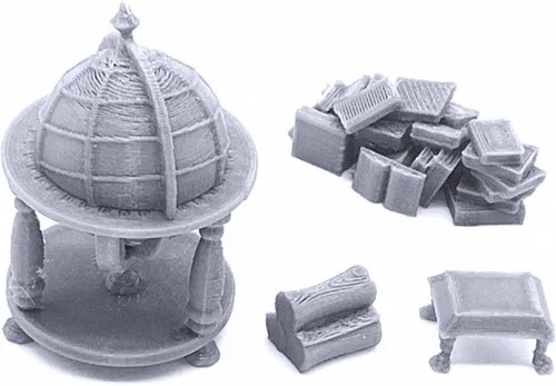 Vista 6 de Muebles de biblioteca - DND Terrain compatible con Dungeons and Dragons, 1.102 in Wargaming miniatura, juegos de rol de mesa, escenario de juego