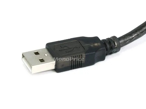 Vista 2 de Monoprice Cable de extensión/repetidor activo USB 2.0 A macho a hembra de 49 pies (extensión compatible con Kinect y PS3 Move)
