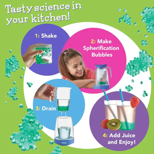 Vista 4 de MindWare Kitchen Science Academy - Kit de barista de burbujas, innovador kit de fabricación de bebidas que combina magia efervescente con ciencia