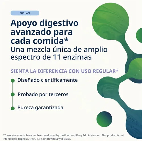 Vista 2 de Metagenics Complejo enzimático completo SpectraZyme, 60 cápsulas