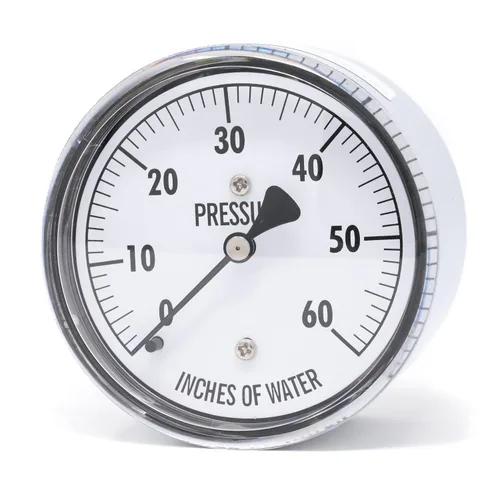 Vista 3 de PIC Gauges LP2-254-5PSI - Manómetro de baja presión no rellenable con carcasa cromada, internos de latón, lente de plástico, esfera de 2.5", rango