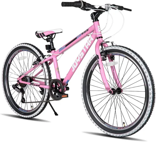 Vista 9 de JOYSTAR Lubbock 20 24 Inch Kids Bike for Boys & Girls Ages 7-12 Years Hardtail Mountain Bike for Kids with 1-Speed/7-Speed Drivetrain, White Wall
