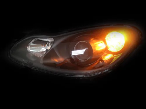 Vista 5 de Accesorios exteriores - Montaje de la lámpara de faro transparente/base negra compatible con Smart Fortwo 451 Mk2 2007-2014