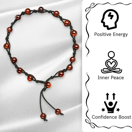 Vista 174 de Amazing Gemstone Crystal Anklet Ankle Bracelets for Women - Waterproof Beaded Healing Crystal Anklets, Plus Size Chakra Gemstone Bead Anklet