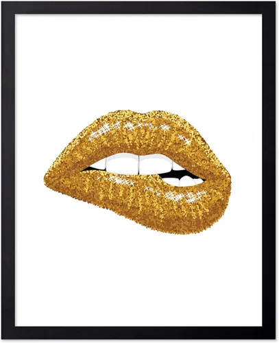 Vista 95 de Poster Master Impresión de labios dorados, póster de mordida de labio, arte moderno y minimalista, regalo bohemio para hombres y mujeres, diseño