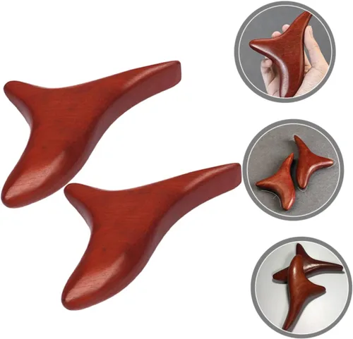 Vista 7 de ORFOFE 2 unids Rosewood Guasha Tableros Masajeador Linfático Herramientas para Cara Mano Cuello Tabla de Raspar Natural para Reducción